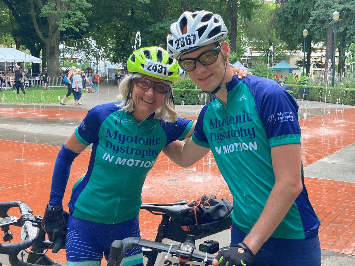 Luke and Jodie Bolt wearing MDIM jerseys.